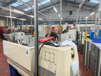 Elspeth pictured in Engineering Workshop